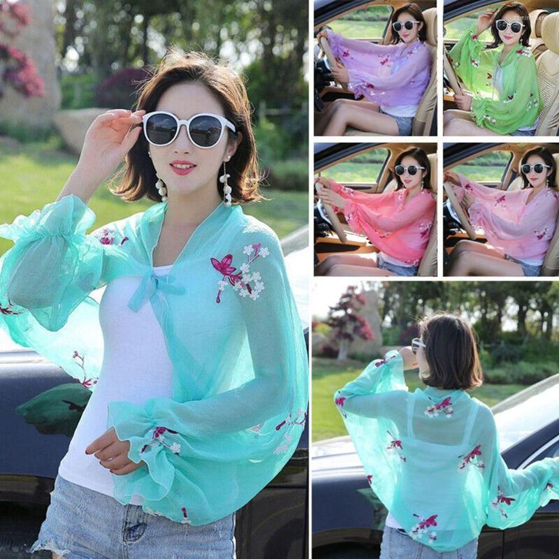 Scarves Embroidered Chiffon Scarf Silk Fashion Sun Protection Sleeves For Outdoor Cycling Beach Summer
Scarves Embroidered Chiffon Scarf Silk Fashion Sun Protection Sleeves For Outdoor Cycling Beach Summer