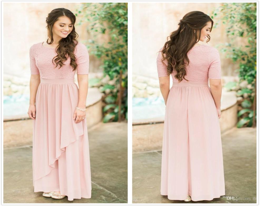 Modest Pink Long A Line Bridesmaid Dresses Elegant 12 Long Sleeves Lace Chiffon Country Boho Wedding Gust Maid Of Honor Dresses6610002
Modest Pink Long A Line Bridesmaid Dresses Elegant 12 Long Sleeves Lace Chiffon Country Boho Wedding Gust Maid Of Honor Dresses6610002