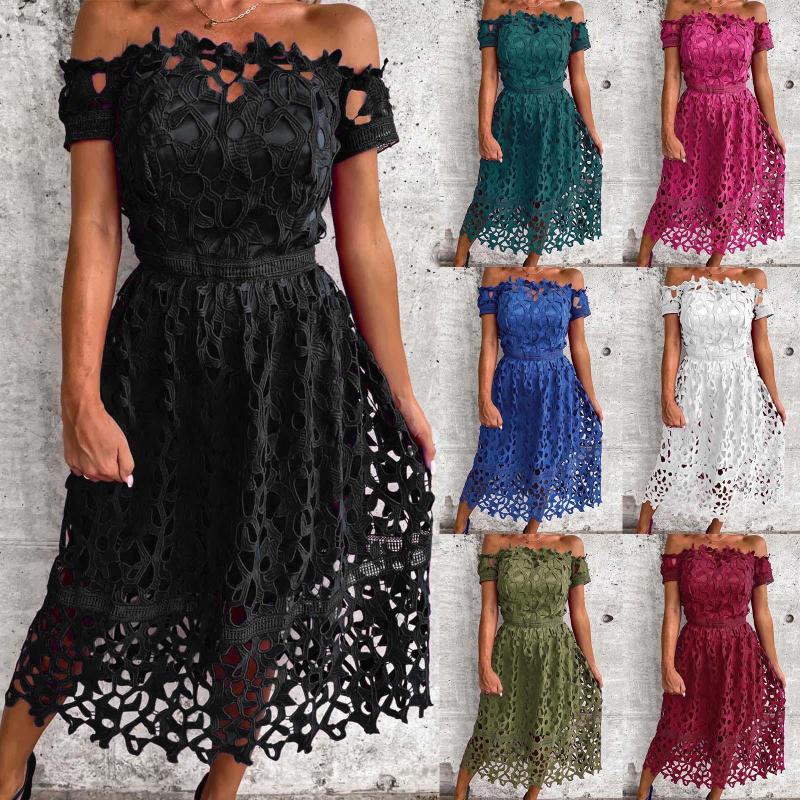Casual Dresses Strapless Women Boho Lace Maxi Dress Summer Beach Holiday White Wedding Ladies Shoulder Sundress Ropa Mujer, Hot pink
Casual Dresses Strapless Women Boho Lace Maxi Dress Summer Beach Holiday White Wedding Ladies Shoulder Sundress Ropa Mujer, Hot pink