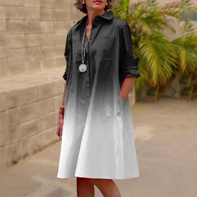 Casual Dresses Chic Lady Dress Long Sleeves Pullover Pockets Women Summer Buttons Clothes, Green
Casual Dresses Chic Lady Dress Long Sleeves Pullover Pockets Women Summer Buttons Clothes, Green
