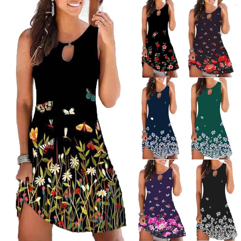 Casual Dresses Printed O-Neck Sleeveless Dress Breathable Fabric Elastic For Going Vacation Wearing NIN668, Chrysanthemum
Casual Dresses Printed O-Neck Sleeveless Dress Breathable Fabric Elastic For Going Vacation Wearing NIN668, Chrysanthemum