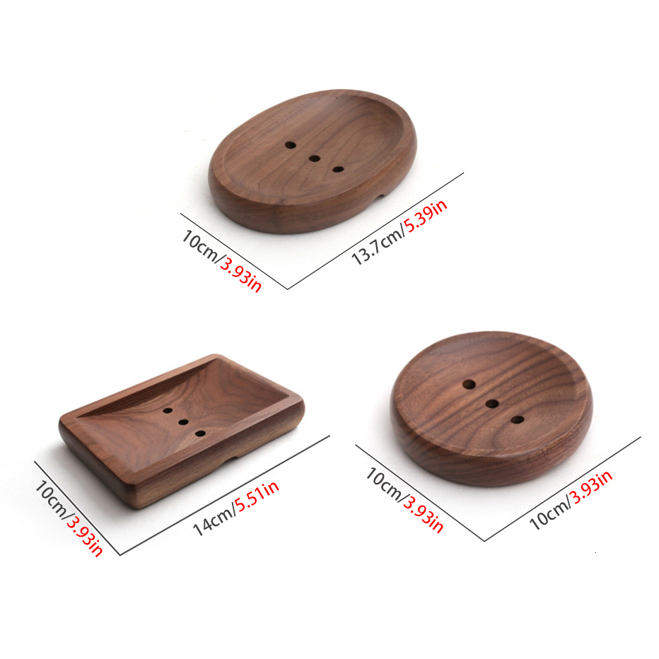 Soap Dishes Bathroom Soap Box Walnut Wooden Log Soap Holder Handmade Soap Dish Mildew Drain Soap Tray Bath Shower Soap Organizer 230629