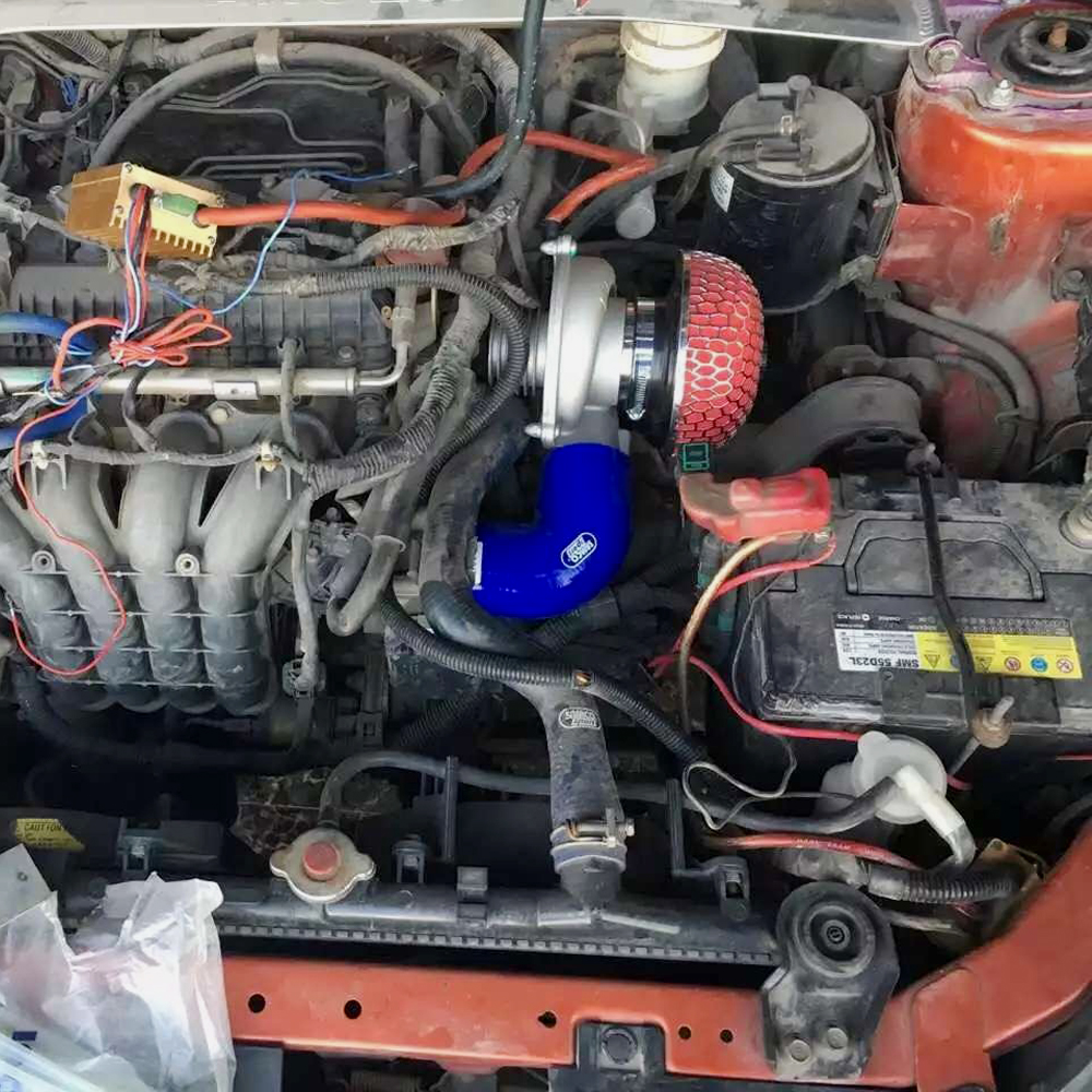 Auto Electric Turbo Supercharger Kit Thrust Motorcycle Electric Turbocharger Air Filter Intake for all car improve speed