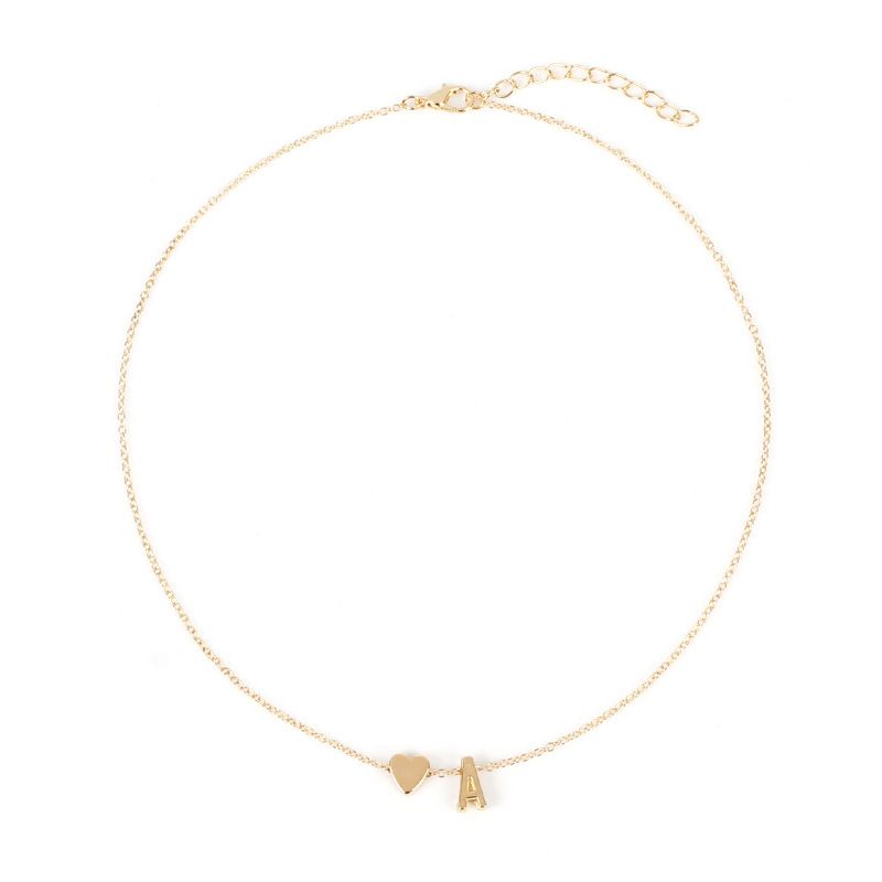 Fashion Tiny Letter Necklace for Women Short Chain Heart Shape Pendant Necklaces Gift Bohemian Choker Birthday Gifts
Fashion Tiny Letter Necklace for Women Short Chain Heart Shape Pendant Necklaces Gift Bohemian Choker Birthday Gifts