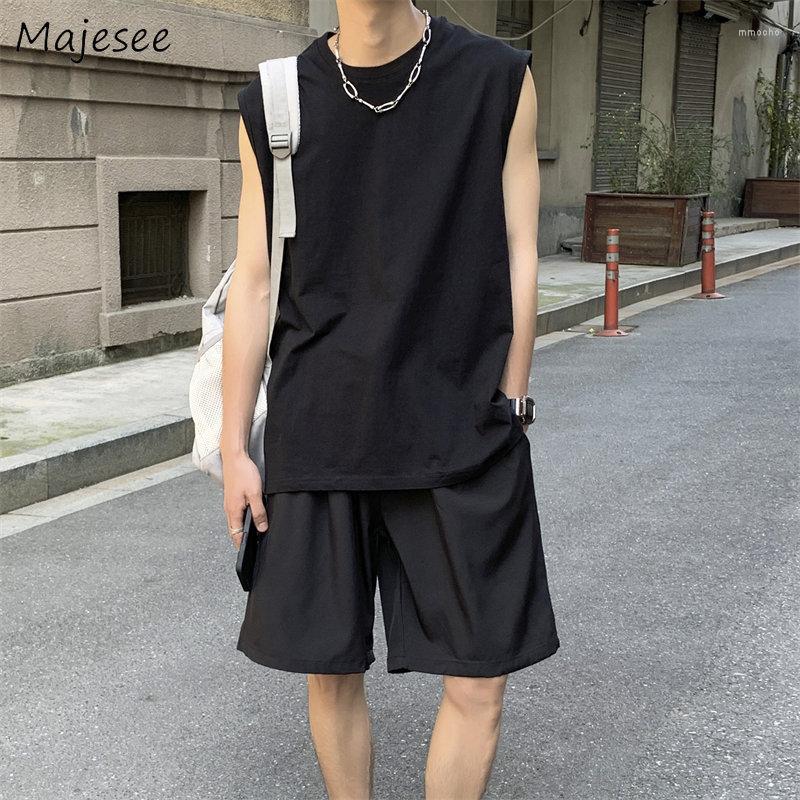 Men's Tracksuits Two Piece Sets Men Pure Sleeveless Tops Shorts Simply Baggy Sporty Teens Fashion Clothing Summer Breathable American, Black 2 pcs sets
Men's Tracksuits Two Piece Sets Men Pure Sleeveless Tops Shorts Simply Baggy Sporty Teens Fashion Clothing Summer Breathable American, Black 2 pcs sets