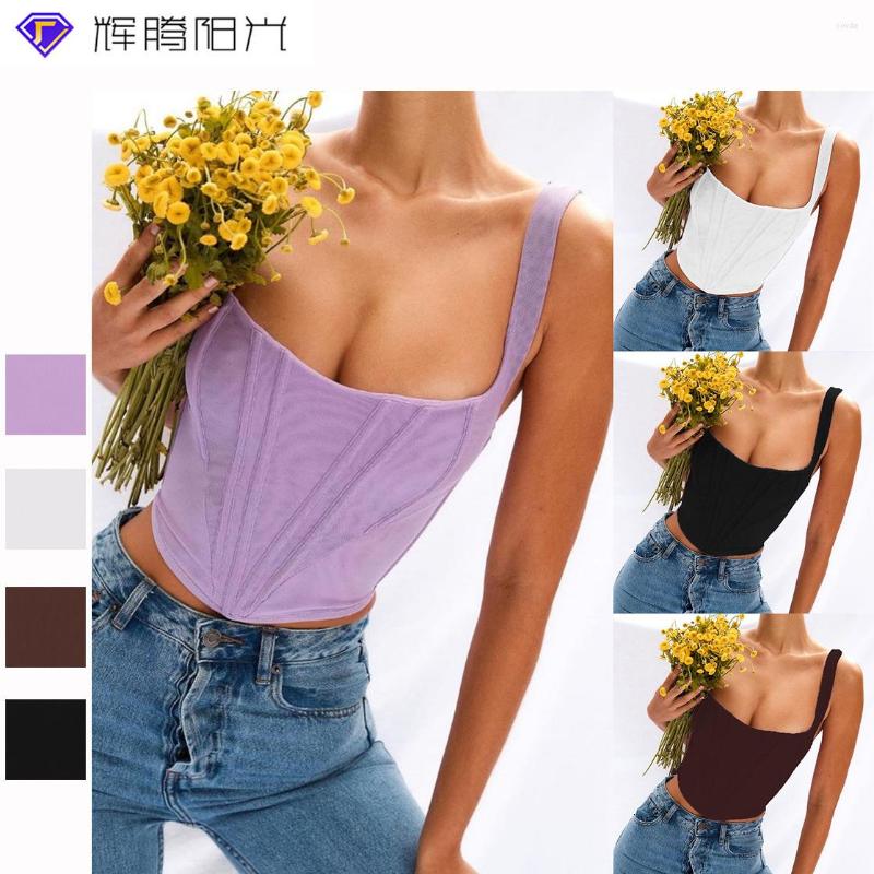 Women's Tanks Summer On Amazon Fashionable Fishbone Square Collar Exposed Navel Short Style Wearing A Suspender Top For Women, Brown
Women's Tanks Summer On Amazon Fashionable Fishbone Square Collar Exposed Navel Short Style Wearing A Suspender Top For Women, Brown