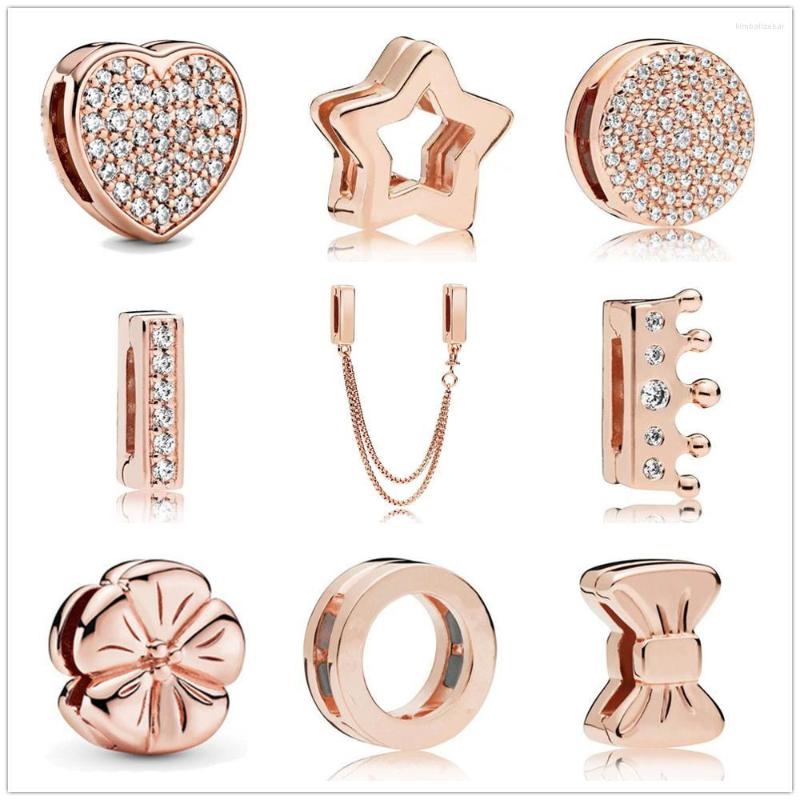 Loose Gemstones 925 Sterling Silver Rose Gold Charm White Zirconia Clips Beads Fit Original Reflections Bracelet DIY Women Jewelry
Loose Gemstones 925 Sterling Silver Rose Gold Charm White Zirconia Clips Beads Fit Original Reflections Bracelet DIY Women Jewelry