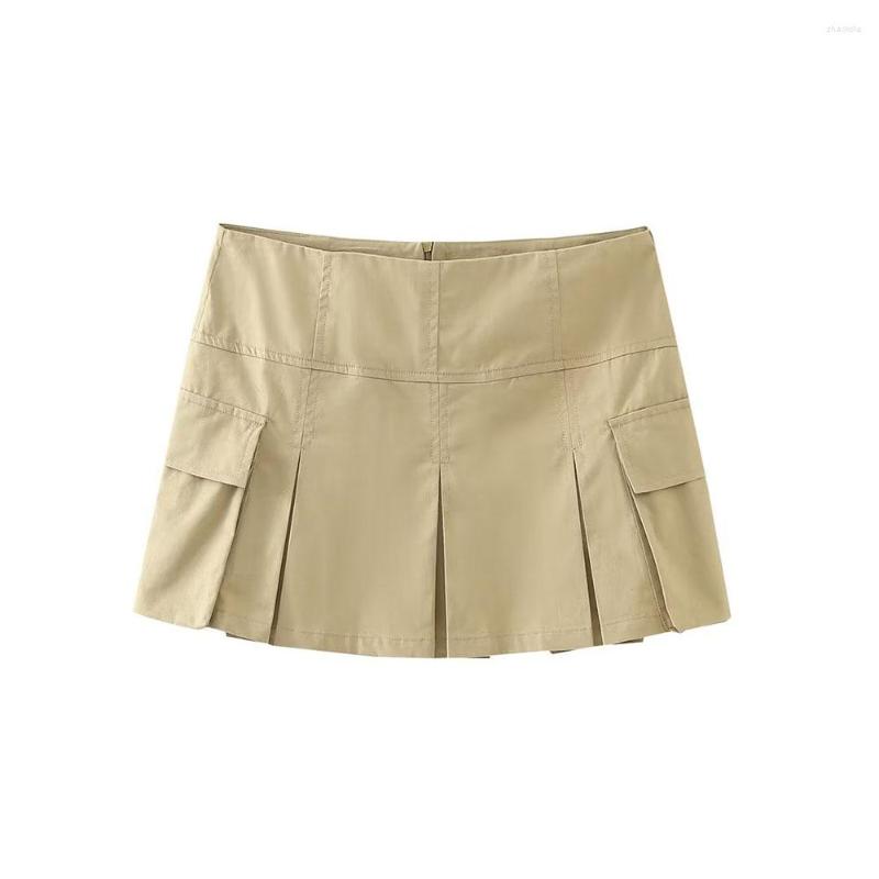Skirts Women 2023 Fashion Summer Wide Pleated Shorts Culottes Vintage High Waist Zipper Casual Chic Female Pant Mujer, Khaki
Skirts Women 2023 Fashion Summer Wide Pleated Shorts Culottes Vintage High Waist Zipper Casual Chic Female Pant Mujer, Khaki