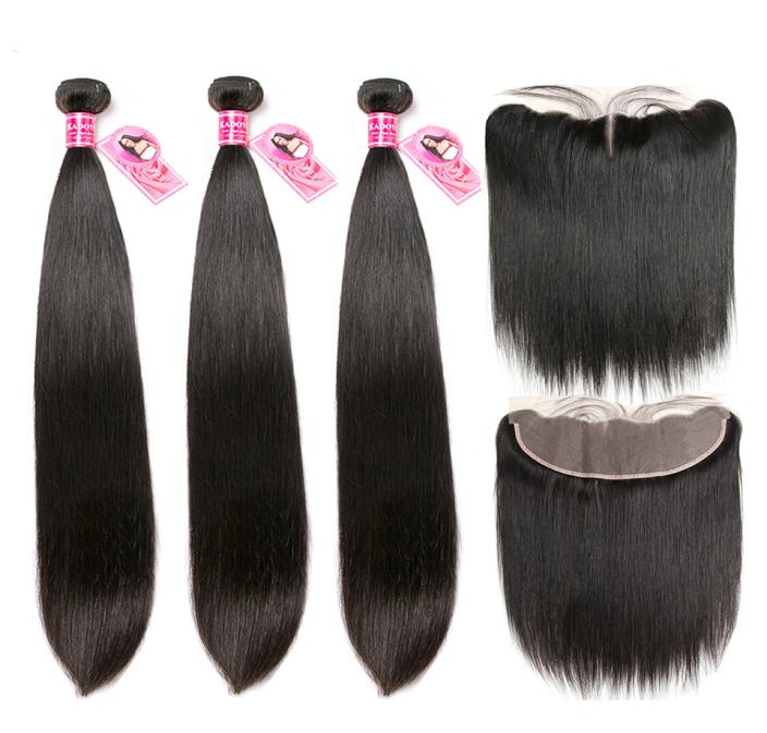 Straight Human Hair Bundles With Frontal Brazilian Remy Hair 3Bundles With 13x4 Ear to Ear Closure 830quot Middle Ratio For Wom2215335, Natural color
Straight Human Hair Bundles With Frontal Brazilian Remy Hair 3Bundles With 13x4 Ear to Ear Closure 830quot Middle Ratio For Wom2215335, Natural color