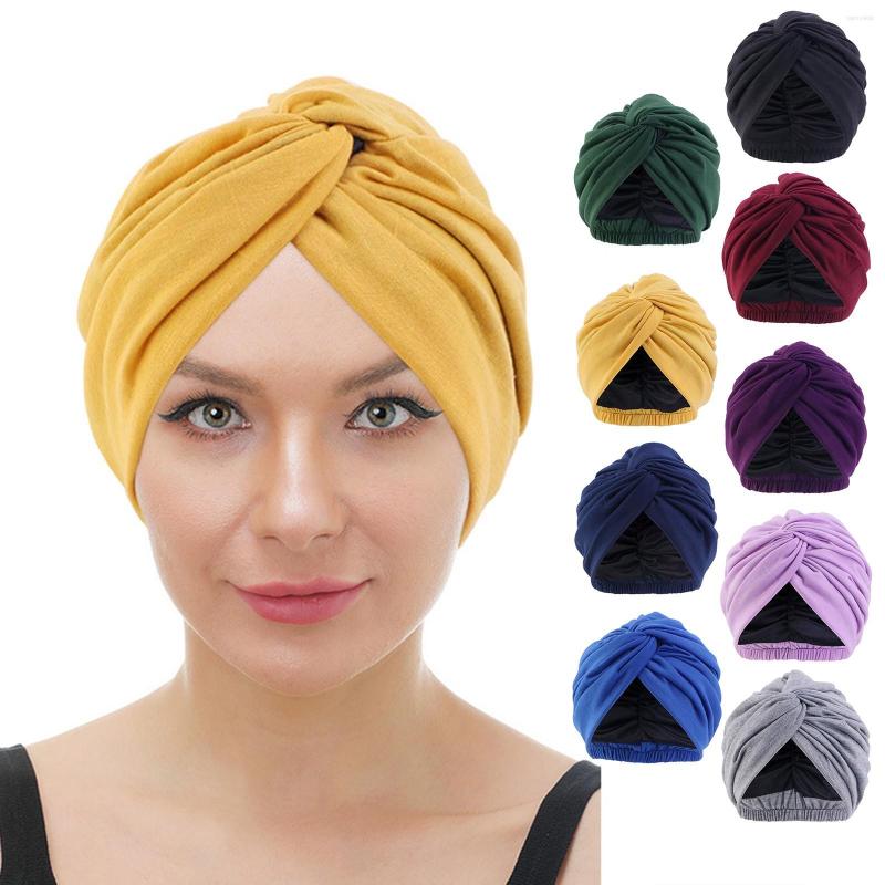 Berets Womens Solid Color Imitation Silk Double Layer Sleeping Hat Twisted Headband Beauty Makeup Home For Women, Black 
Berets Womens Solid Color Imitation Silk Double Layer Sleeping Hat Twisted Headband Beauty Makeup Home For Women, Black