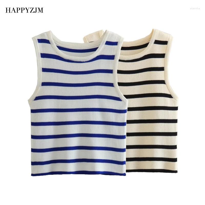 Women' Tanks 2023 Women Slim Fitting Striped Knit Top Tank Simple Round Neck Sleeveless Short Shirt Trend Casual Street Style, Picture shown 
Women' Tanks 2023 Women Slim Fitting Striped Knit Top Tank Simple Round Neck Sleeveless Short Shirt Trend Casual Street Style, Picture shown