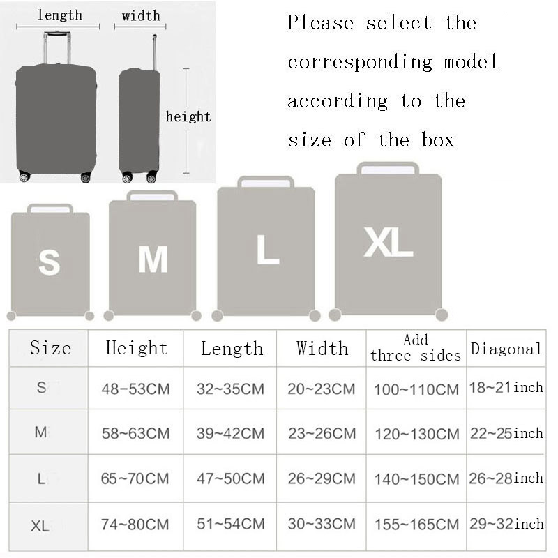 PT043,Bag Parts Accessories Lage Cover Stretch Fabric Suitcase Protector Baggage Dust Case Suitable for18 32 Inch Travel 230628