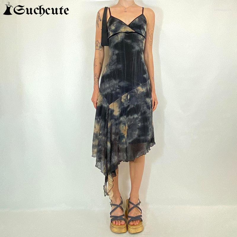 Casual Dresses SUCHCUTE Boho Vintage Tie Dye Floral Print Black Midi Women Spaghetti Strap Asymmetrical Ruffle Grunge Summer Slip Dress, Picture shown
Casual Dresses SUCHCUTE Boho Vintage Tie Dye Floral Print Black Midi Women Spaghetti Strap Asymmetrical Ruffle Grunge Summer Slip Dress, Picture shown