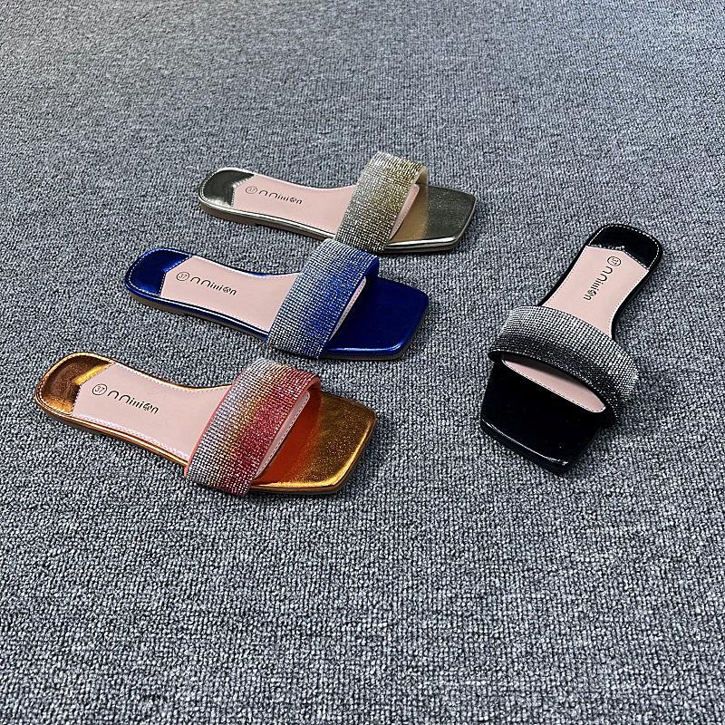 Slippers Big Size Home Womens Sandals For 2023 Flip Flops Luxury Rhinestones Ladies Designer Casual Outside Female Shoes, Black
Slippers Big Size Home Womens Sandals For 2023 Flip Flops Luxury Rhinestones Ladies Designer Casual Outside Female Shoes, Black