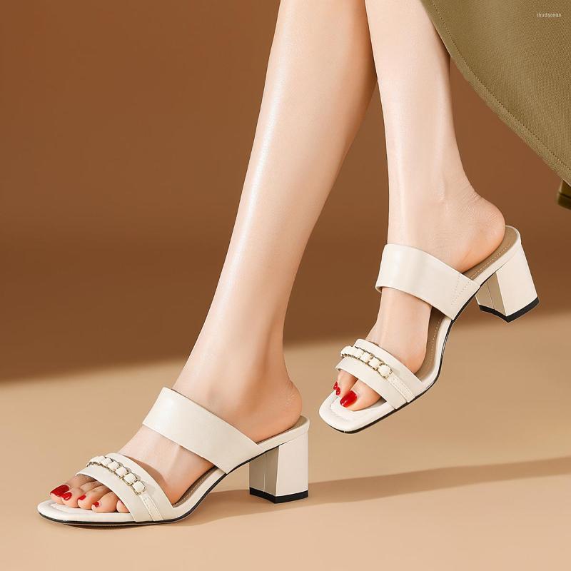 Slippers Kitten Heels Women Sexy Soft Leather Female Summer Fashion Slides Ladies Comfortable Sandal For, Beige
Slippers Kitten Heels Women Sexy Soft Leather Female Summer Fashion Slides Ladies Comfortable Sandal For, Beige