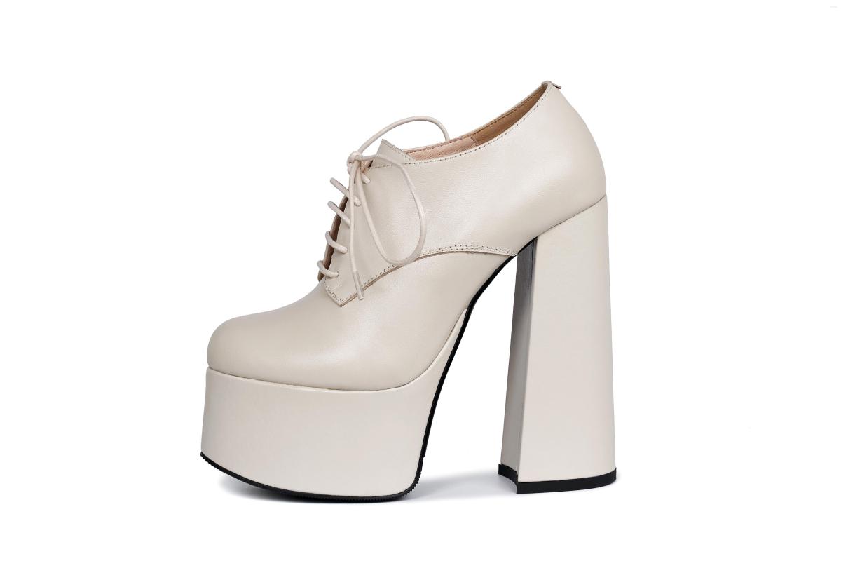 Dress Shoes High Quality Women's Round Toe Thick Bottom Real Leather 14.5cm Super Heels Spring Casual Lace-up, White real leather
Dress Shoes High Quality Women's Round Toe Thick Bottom Real Leather 14.5cm Super Heels Spring Casual Lace-up, White real leather