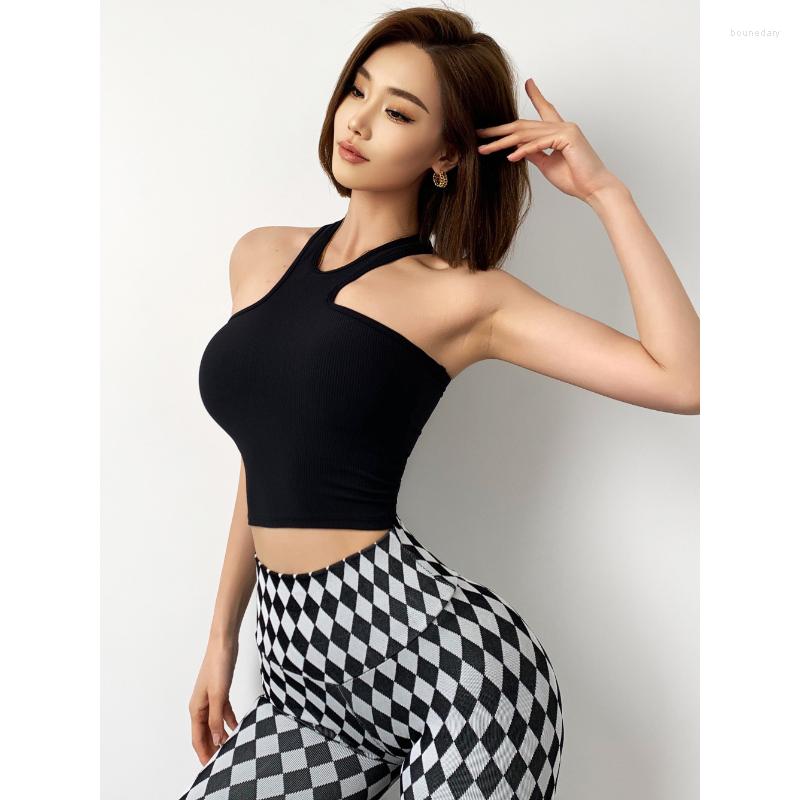 Women' Tanks Gymdolphins Female Short Halterneck Tight Fitting Tank Summer Solid Color Yoga Tops For Women Simple Sports Bra 2023, Black
Women' Tanks Gymdolphins Female Short Halterneck Tight Fitting Tank Summer Solid Color Yoga Tops For Women Simple Sports Bra 2023, Black
