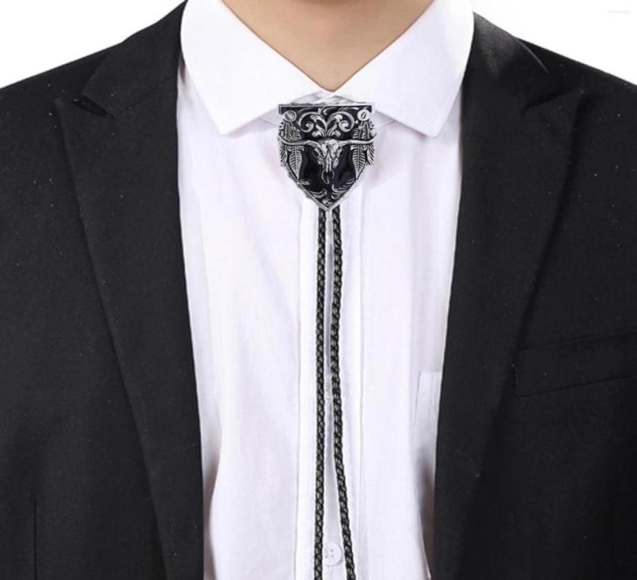 Bow Ties Vintage Cowboy Bull Head Alloy Mens Bolo Tie Leather Rope Long Necklace Sweater Chain Shirts Necktie Men Accessories8859392
Bow Ties Vintage Cowboy Bull Head Alloy Mens Bolo Tie Leather Rope Long Necklace Sweater Chain Shirts Necktie Men Accessories8859392