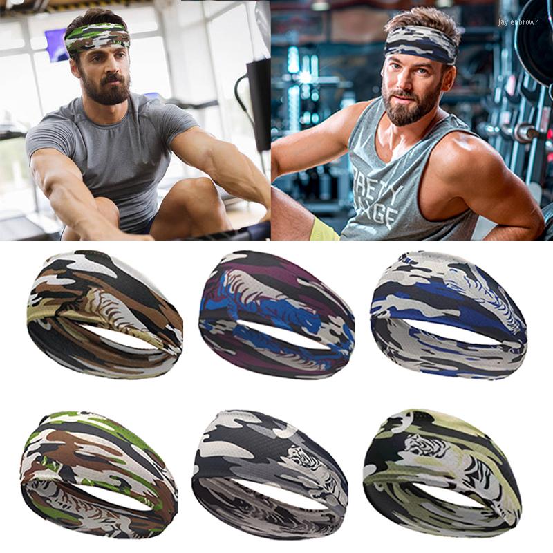 

Bandanas Breathable Elastic Yoga Hair Band Fashion Silk Camouflage Sport Headband Headwear DIY Headscarf Soft Wide Turban Headwrap