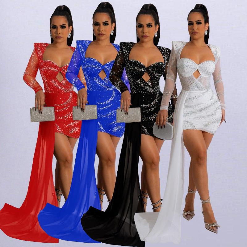 Casual Dresses AOSKM2023 Summer CQK2632 Europe And The United States Sexy Breast Hollow Out Perspective Slim Diamond Dress, Black
Casual Dresses AOSKM2023 Summer CQK2632 Europe And The United States Sexy Breast Hollow Out Perspective Slim Diamond Dress, Black
