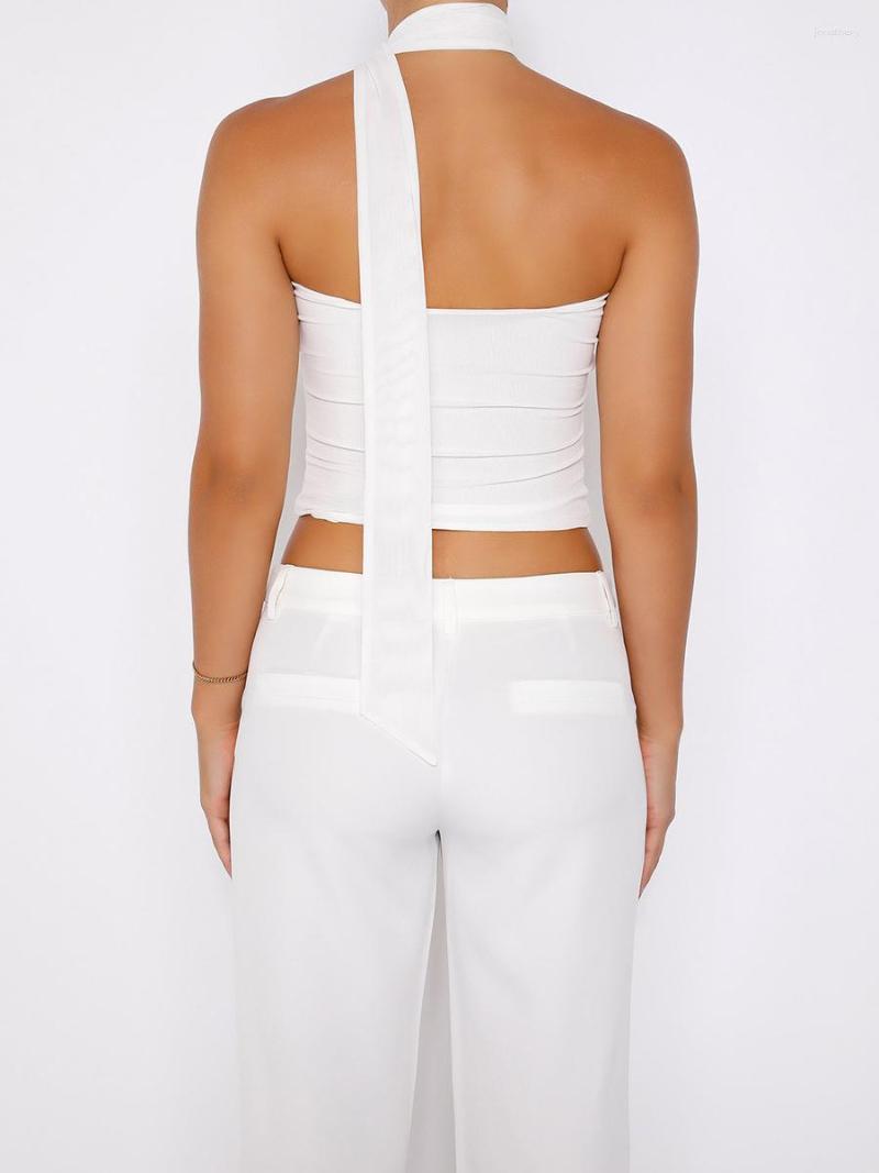 Women' Tanks Women Fashionable Y2K Halter Tube Top With Scarf - Sexy Off Shoulder Strapless Crop Backless Bandeau Tank For Summer, A-white
Women' Tanks Women Fashionable Y2K Halter Tube Top With Scarf - Sexy Off Shoulder Strapless Crop Backless Bandeau Tank For Summer, A-white