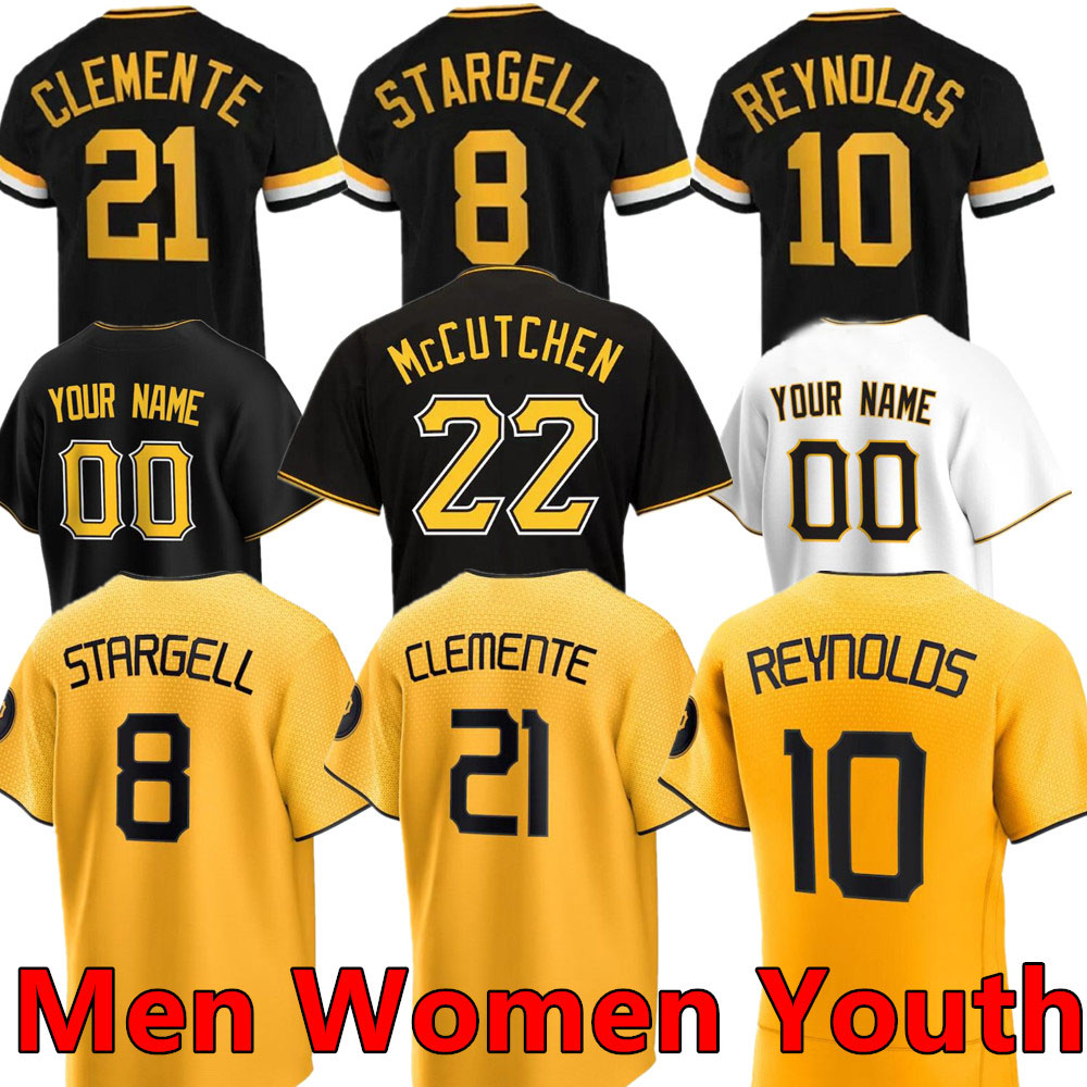 Custom Oneil 15 Cruz Andrew 22 McCutchen 21 Roberto Clemente Jerseys Aroldis Chapman Paul Skenes Barry Bonds Ji-hwan Bae Joe Reynolds Johnson Jones Baseball