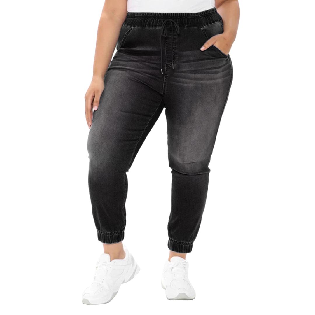 New In Plus Size Jeans For Women Denim Medium Waist High Elasticity Washed Trousers Feet Jeans Vintage Jeans For Women Teen, Black 
New In Plus Size Jeans For Women Denim Medium Waist High Elasticity Washed Trousers Feet Jeans Vintage Jeans For Women Teen, Black