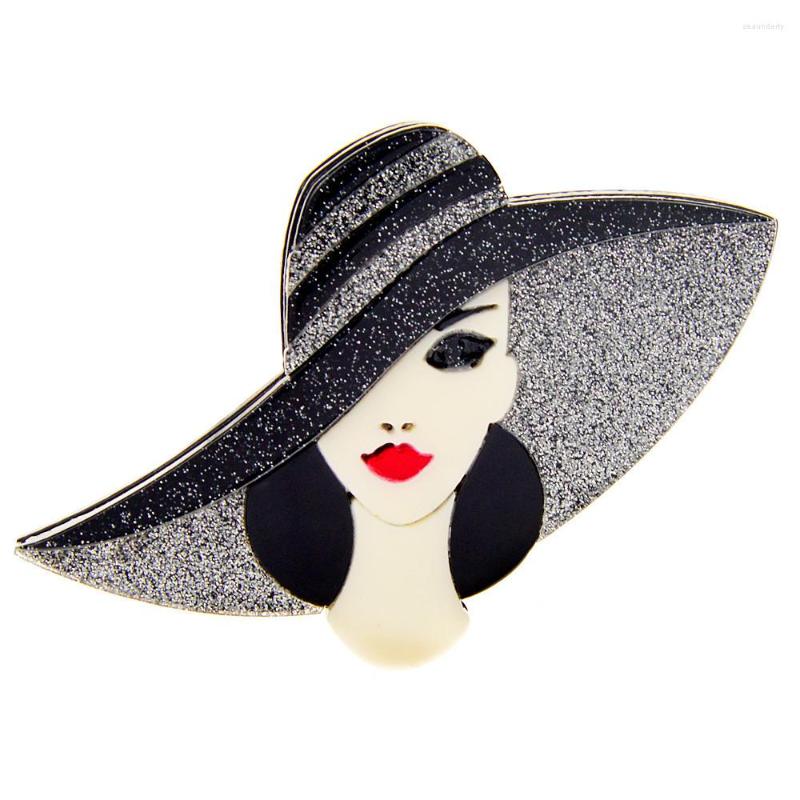 Brooches TULX Acrylic Wear Big Hat Beautiful Lady Brooch Acetate Fiber Pin Elegant Women Jewelry High Quality
Brooches TULX Acrylic Wear Big Hat Beautiful Lady Brooch Acetate Fiber Pin Elegant Women Jewelry High Quality