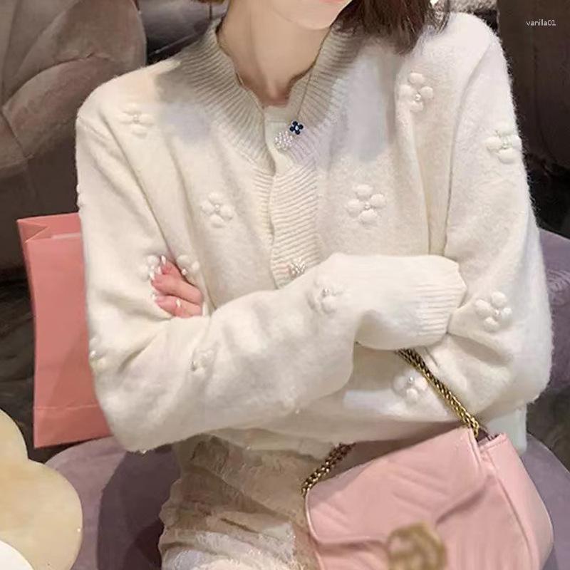 Women's Knits Knitwears Women Sweater Three-dimensional Female Flower Nail Bead Coat The Spring Long Sleeve Knitted Cardigan, Yellow
Women's Knits Knitwears Women Sweater Three-dimensional Female Flower Nail Bead Coat The Spring Long Sleeve Knitted Cardigan, Yellow