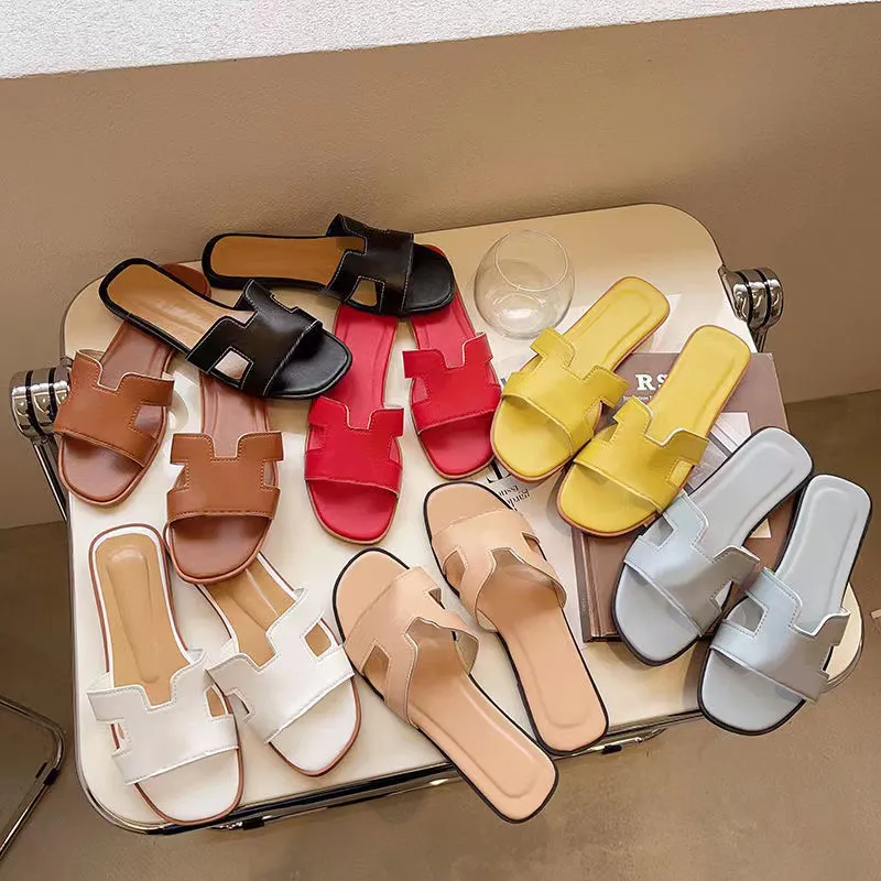 Luxury Designer Leather Ladies Sandals Summer Flat Shoes Fashion Beach Women Slippers H Letter Drag 35-42, #29
Luxury Designer Leather Ladies Sandals Summer Flat Shoes Fashion Beach Women Slippers H Letter Drag 35-42, #29