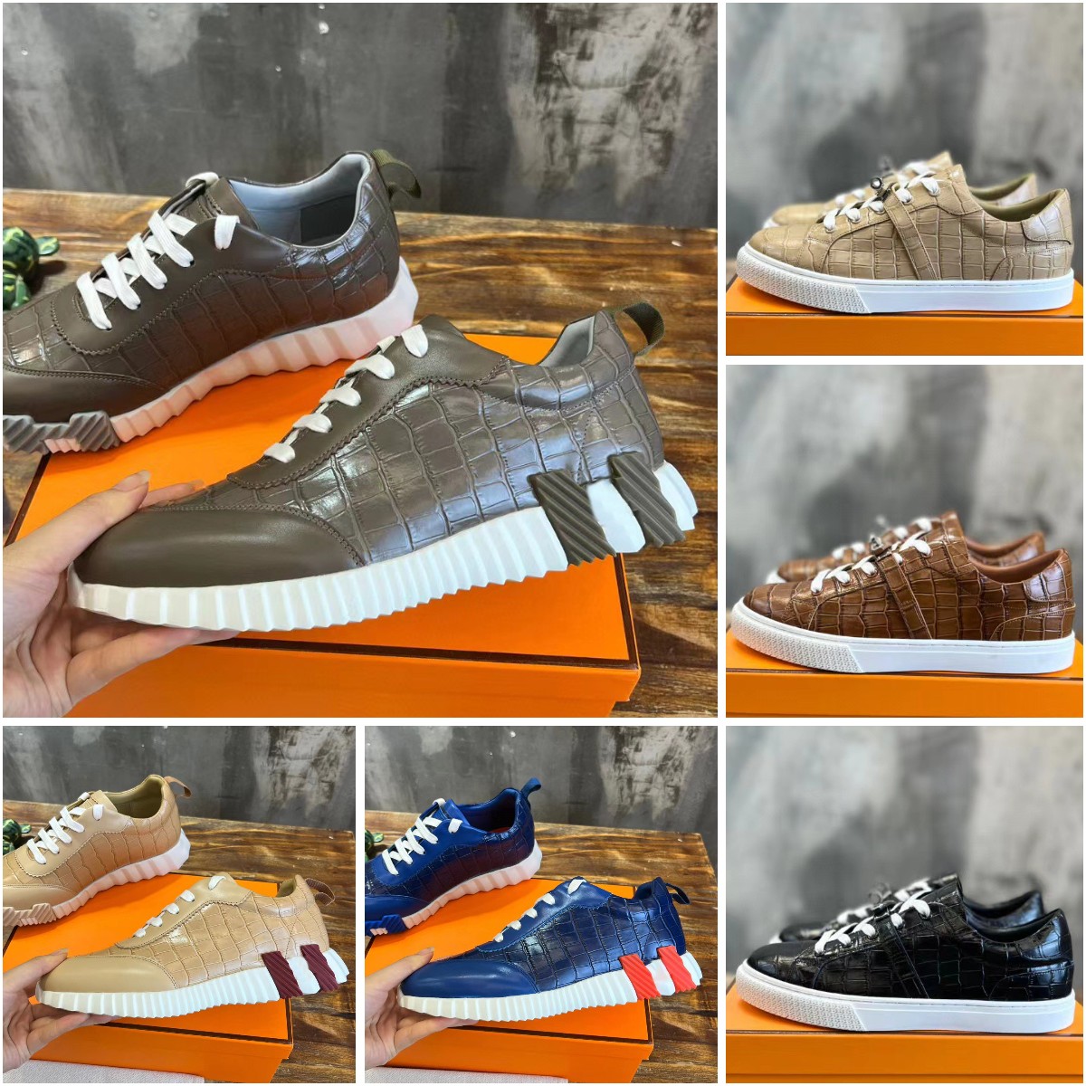 Bouncing sneaker Designer Men Women Depart sneaker Classic retro Leather rubber luxury high-quality lovers Day sneaker Size 35-46, Color14
Bouncing sneaker Designer Men Women Depart sneaker Classic retro Leather rubber luxury high-quality lovers Day sneaker Size 35-46, Color14