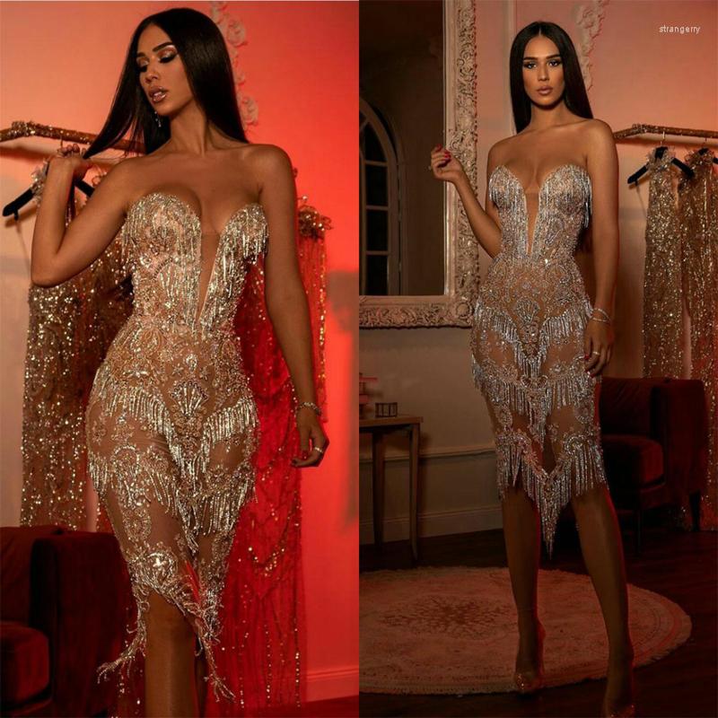 Party Dresses Sweetheart Illsuion Sequined Evening With Tassels Knee Length Dress 2023 Short Prom Gowns Club Wear, Beige
Party Dresses Sweetheart Illsuion Sequined Evening With Tassels Knee Length Dress 2023 Short Prom Gowns Club Wear, Beige