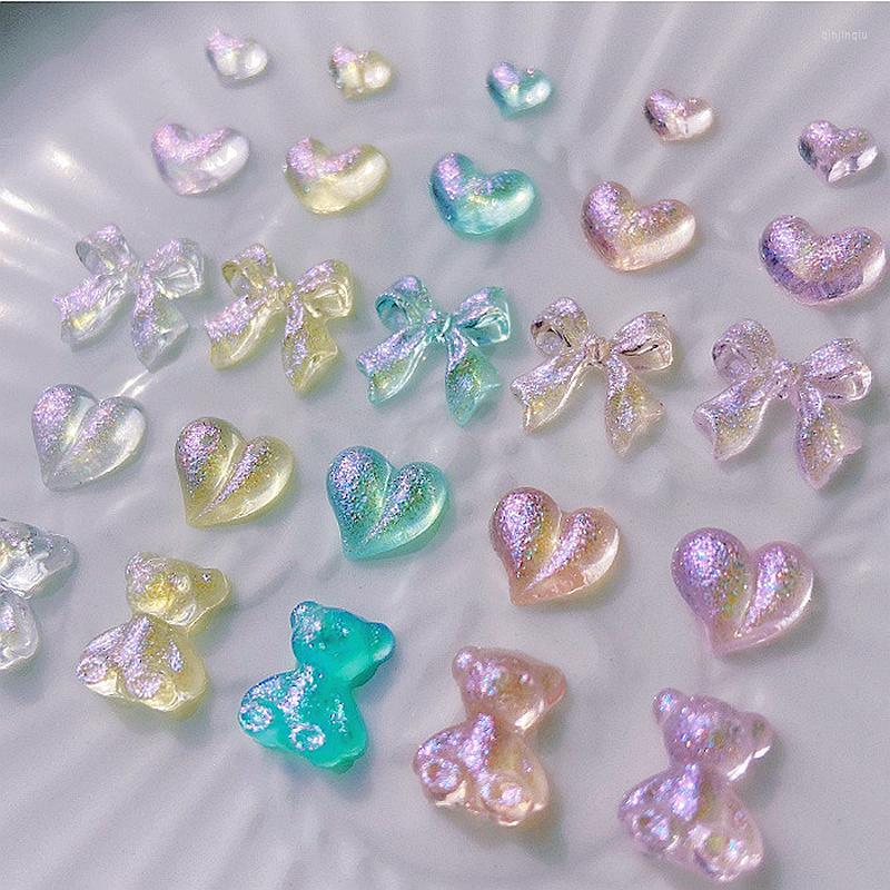 Nail Art Decorations 50PCS Aurora 3D Resin Bow Heart Bear Charms Glitter Accessories Rhinestones For Nails Decoration Manicure Supplies Tool
Nail Art Decorations 50PCS Aurora 3D Resin Bow Heart Bear Charms Glitter Accessories Rhinestones For Nails Decoration Manicure Supplies Tool