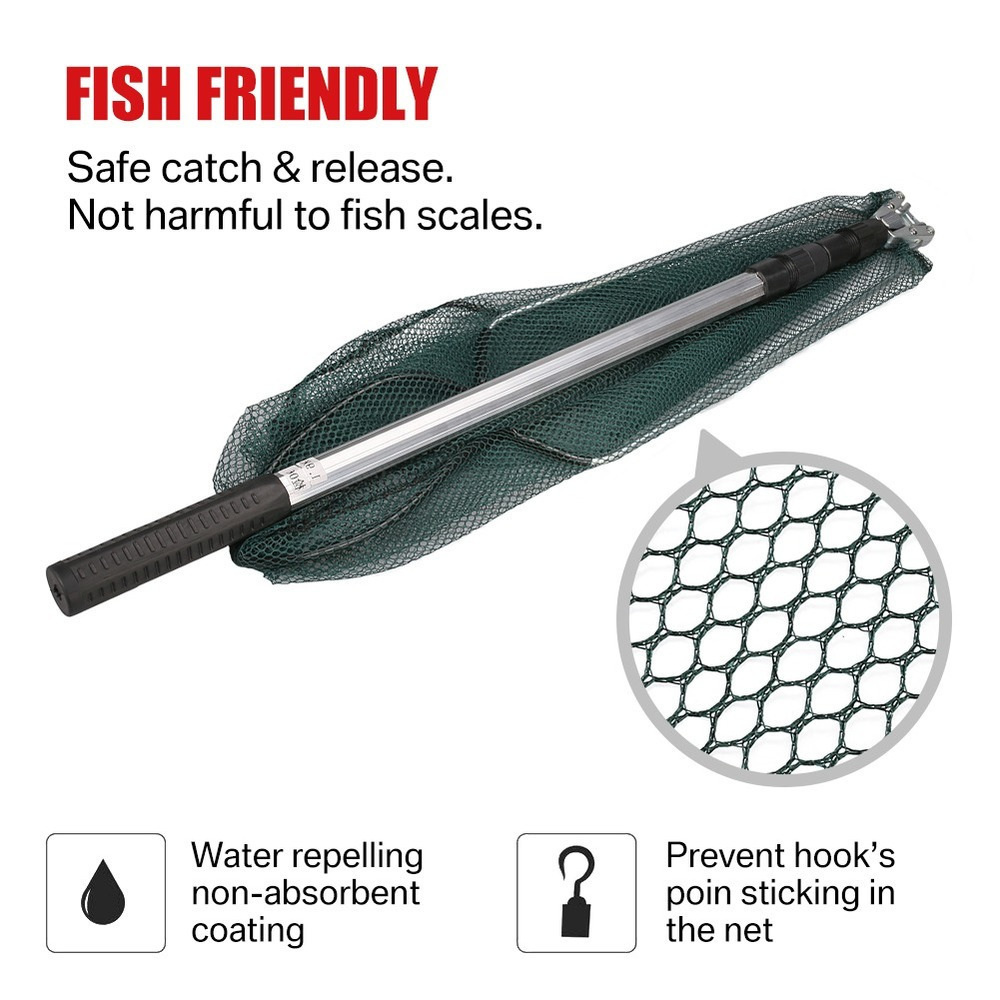 Fishing Accessories Telescopic Folding Fishing Landing Net 190CM Pole Collapsible Extensible Aluminum long Handle For Bird Fish Catch Aquarium 230629