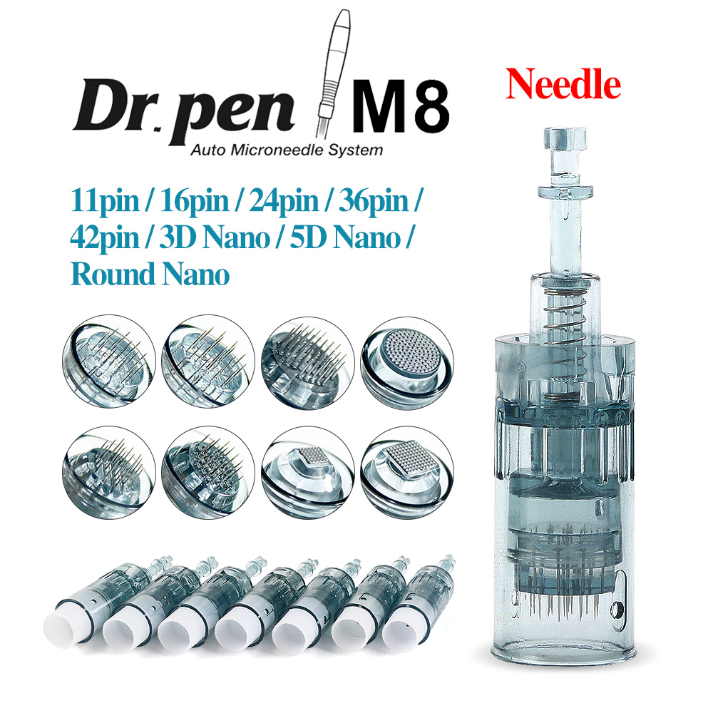M8 Dr Pen Bayonet Cartridges Microneedle 11 16 24 36 42 Round 3D 5D Nano Professional Derma Pen MTS Microneedling Needles
M8 Dr Pen Bayonet Cartridges Microneedle 11 16 24 36 42 Round 3D 5D Nano Professional Derma Pen MTS Microneedling Needles