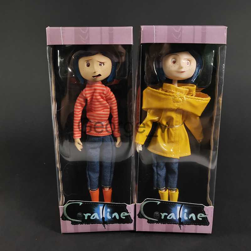 Minifig Coraline 7" Bendy Doll Action Figure Yellow cloth Raincoat NECA Collection J230629