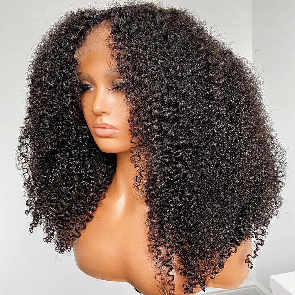 Lace s 13x6 HD Kinky Curly Frontal Human Hair Glueless 13x4 Transparent 4c Edges Front For Women 30 34 Inch 230629