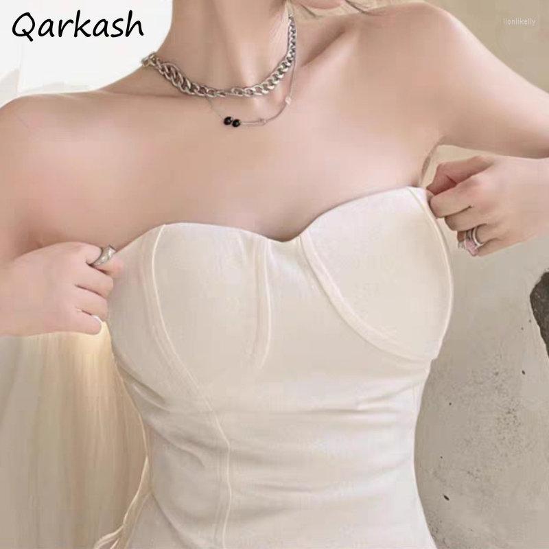 Women' Tanks Strapless Crop Tops Women White Sexy Backless Elegant Lady Summer Vacation Vintage Inner Party Simple Clothing Daily
Women' Tanks Strapless Crop Tops Women White Sexy Backless Elegant Lady Summer Vacation Vintage Inner Party Simple Clothing Daily