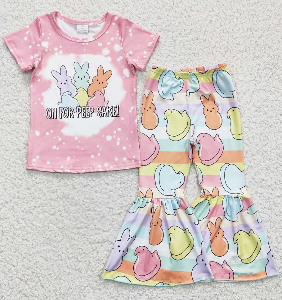 New Design Toddler Girls Clothes Set Boutique Short Sleeve Bell Bottoms Kids Outfits Bunny Print Easter Baby Girl Clothing Wholesa5222420, Navy blue
New Design Toddler Girls Clothes Set Boutique Short Sleeve Bell Bottoms Kids Outfits Bunny Print Easter Baby Girl Clothing Wholesa5222420, Navy blue