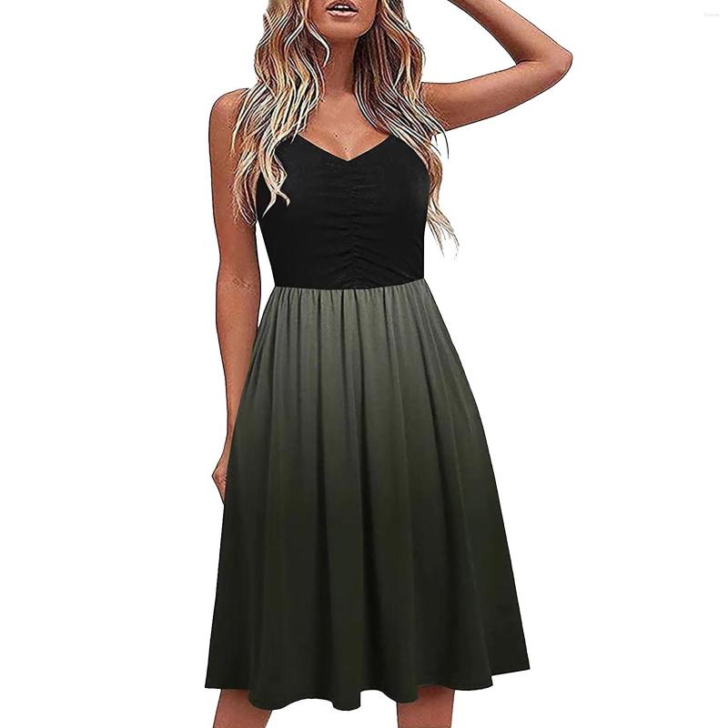 

Casual Dresses Women' Tie Dye Gradual Suspender Sexy Temperament Dress Skirt Vestidos De Fiesta Elegantes Para Mujer 2023, Green