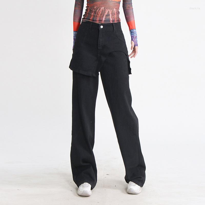Women's Jeans 2023 Summer Irregular Spliced Waist Skirt Pants Fake Two Piece Wide Leg High Long, Black
Women's Jeans 2023 Summer Irregular Spliced Waist Skirt Pants Fake Two Piece Wide Leg High Long, Black