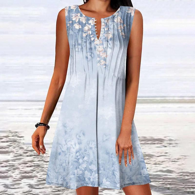 Casual Dresses Sexy Mini For Women 2023 Summer Print Sleeveless Round Neck Button Dress Vacation Beach Vestidos, Dark blue
Casual Dresses Sexy Mini For Women 2023 Summer Print Sleeveless Round Neck Button Dress Vacation Beach Vestidos, Dark blue
