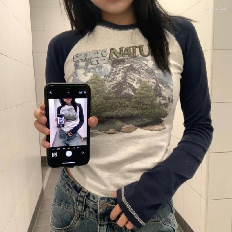 Women's T Shirts Deeptown Vintage Graphic Women Cotton T-shirts Casual Streetwear Cropped Top Patchwork Long Sleeve Tees Retro Female Y2k, Photo
Women's T Shirts Deeptown Vintage Graphic Women Cotton T-shirts Casual Streetwear Cropped Top Patchwork Long Sleeve Tees Retro Female Y2k, Photo