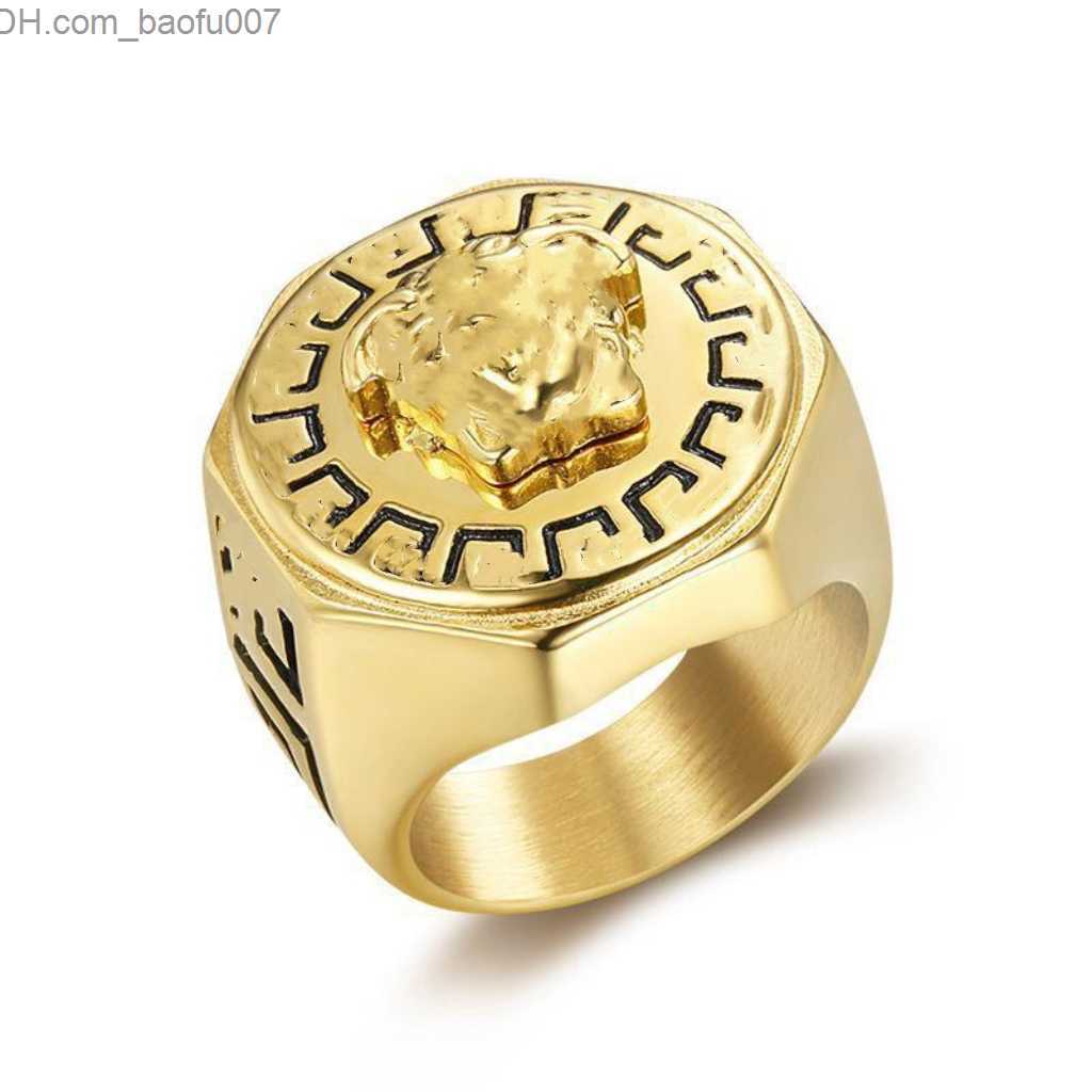 Band Rings Brand Designer rings Medusa Fan family / F family French diamond Titanium steel ring for men and women Z230629
Band Rings Brand Designer rings Medusa Fan family / F family French diamond Titanium steel ring for men and women Z230629