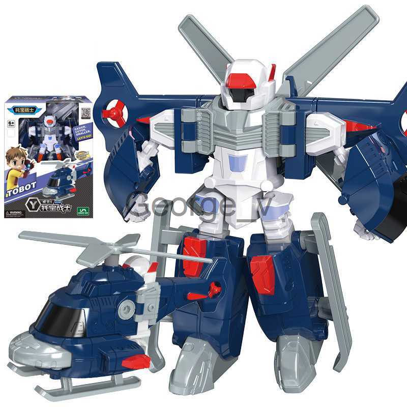 Minifig Mini Tobot Transformation Robot Toys Korea Cartoon Brothers Anime Tobot Deformation Car Airplane Toys for Children Gift J230629