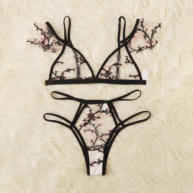 Bras Sets Women Sexy Underwear Set Floral Embroidery Sheer Mesh Lingerie Perspective Backless Bra Conjunto De Dos Piezas Moda Para Muje, Black
Bras Sets Women Sexy Underwear Set Floral Embroidery Sheer Mesh Lingerie Perspective Backless Bra Conjunto De Dos Piezas Moda Para Muje, Black