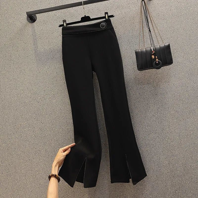 Women s Tracksuits 2023 Summer Elegant Pants Set Fashion Stitching Chiffon Shirt Wide Leg Two piece Female Blazer Blouse 230629
