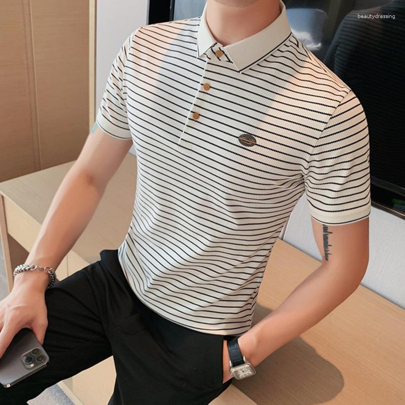 Men's Polos Summer Short Sleeve Striped Polo Shirts For Men Brand Clothing 2023 Slim Fit Casual Business Male Office Tee Shirt, Black
Men's Polos Summer Short Sleeve Striped Polo Shirts For Men Brand Clothing 2023 Slim Fit Casual Business Male Office Tee Shirt, Black