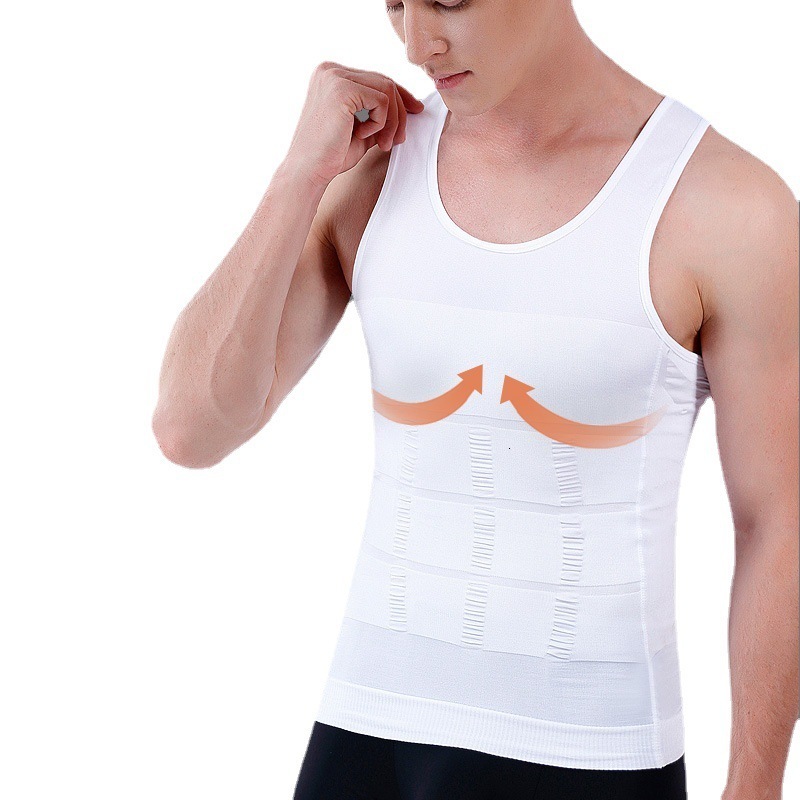 Waist Tummy Shaper Men's Tank Corset Tops Body Shaper Slimming Shirt Elastic Sculpting Vest Slimming Body Shapewear Corset Vest 230629