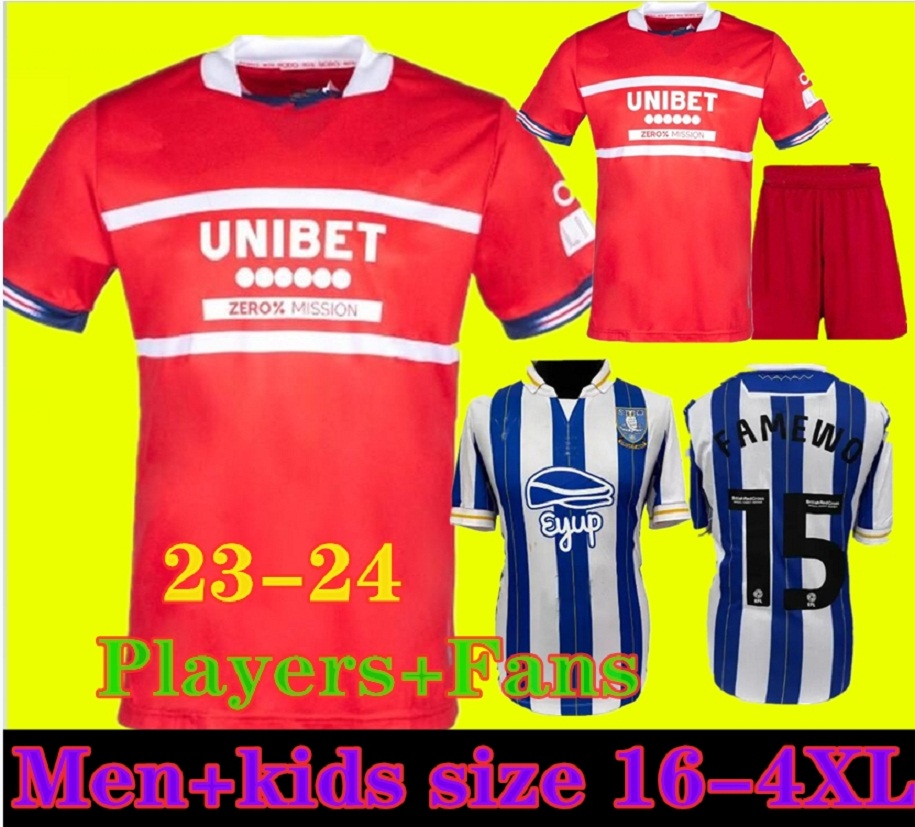 MIDDLESBROUGH FC 23 24 Sheffield Wednesday soccer jerseys 2023 20224 Will Vaulks Paterson Michael Smith Tyreeq Mallik Wilks football shirts top uniforms 3XL 4XL, Sizes 16-4xl
MIDDLESBROUGH FC 23 24 Sheffield Wednesday soccer jerseys 2023 20224 Will Vaulks Paterson Michael Smith Tyreeq Mallik Wilks football shirts top uniforms 3XL 4XL, Sizes 16-4xl